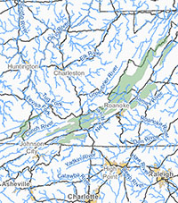 Washington Jefferson National Forests map