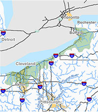 Lake Erie watershed map