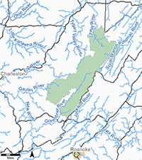 Monongahela National Forest map